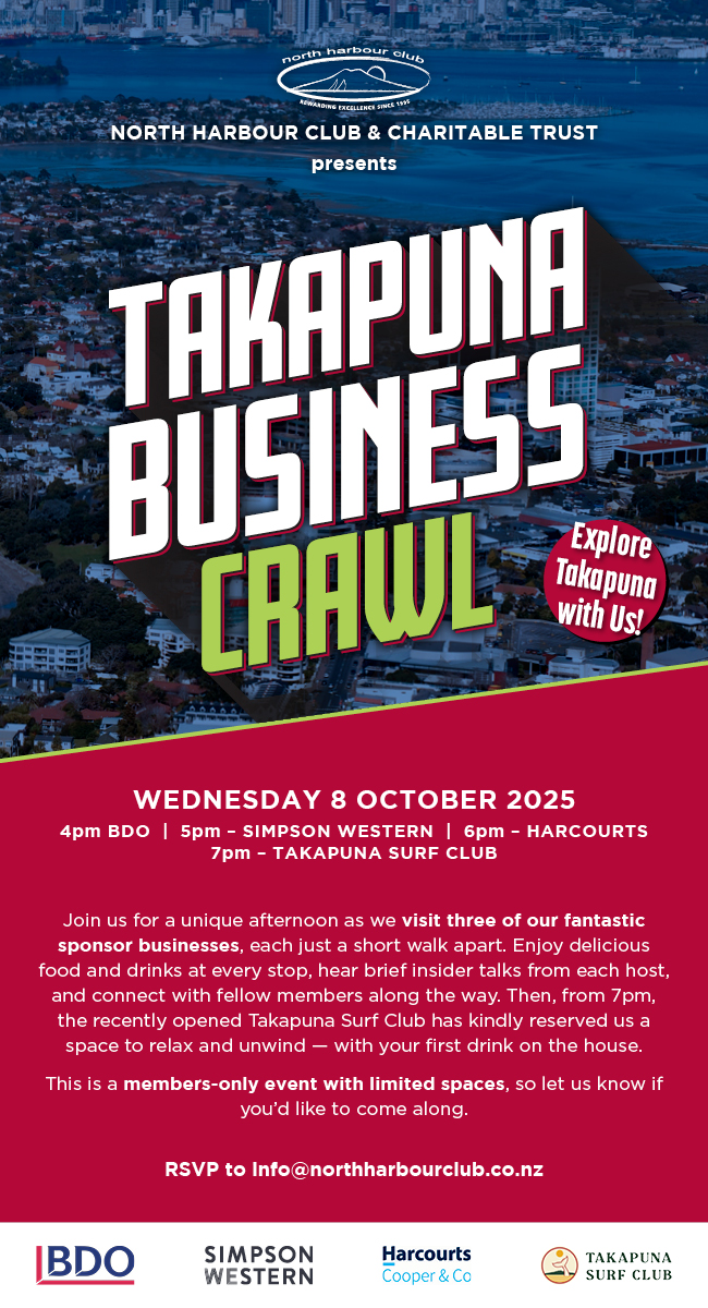 North Harbour Club Takapuna Business Crawl – 8 October 2025