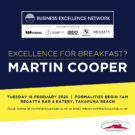 Martin Cooper, guest speaker for first BEN Breakfast for 2025.